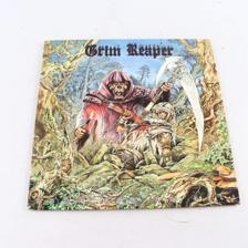 Tumnagel för auktion "LP Grim Reaper, Rock You To Hell"