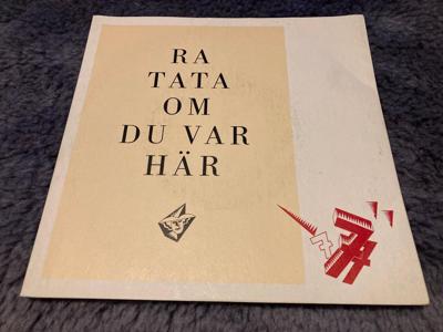 Tumnagel för auktion "Ratata - Om du var här, 7” Vinylsingel"