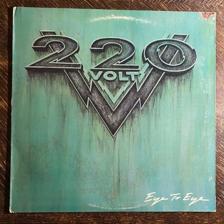 Tumnagel för auktion "220 VOLT - Eye To Eye 1988. Rare US Promo Press! SVENSK METAL. LP"