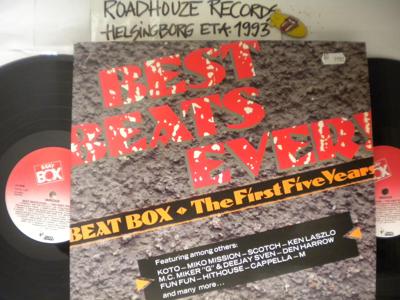 Tumnagel för auktion "BEST BEATS EVER! - BEAT BOX THE FIRST FIVE YEARS -2 -LP -V/A"