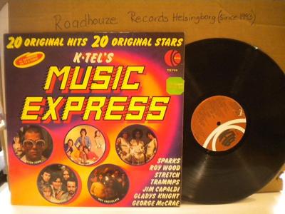 Tumnagel för auktion "MUSIC EXPRESS - 20 ORIGINAL HITS /STARS - K-TEL´S - V/A"