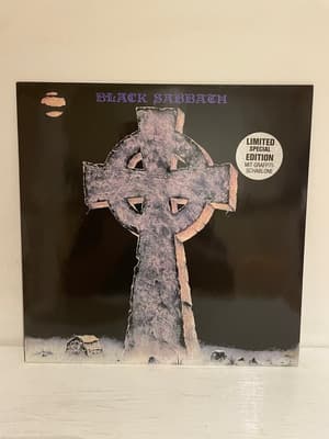 Tumnagel för auktion "Black Sabbath - Headless Cross w Schablone! Toppex !"