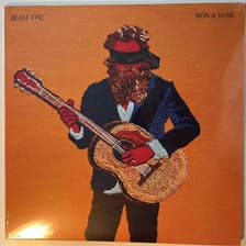 Tumnagel för auktion "IRON & WINE - BEAST EPIC. VINYL 2-LP TROLIGEN RÖD / BLÅ. INDIE-ROCK. INPLASTAD"