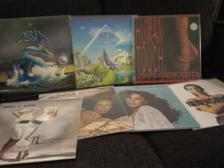 Tumnagel för auktion "vinyl-paket pop / rock : Asia (X2) ; Bruce Springsteen ; Donna Summer mm"