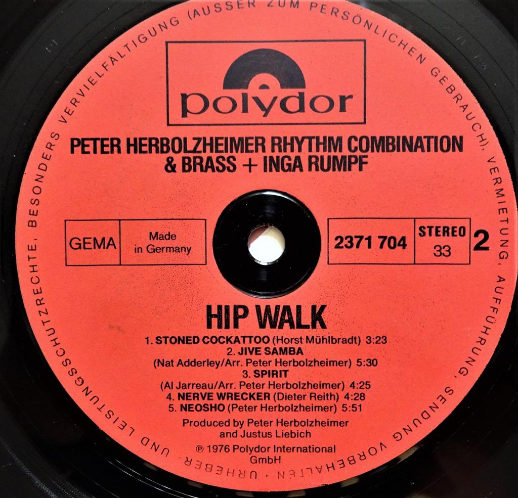 LP Peter Herbolzheimer – Hip Walkピーターヘルボルツハイマー - 洋楽