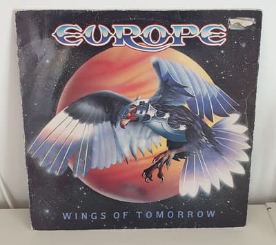 Tumnagel för auktion "Europe, Wings of tomorrow, Hot records, 1984, vinyl"