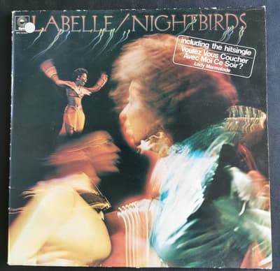 Tumnagel för auktion "Labelle – Night birds, US-1974 tryck"