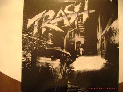 Tumnagel för auktion "Trash - Burnin' rock (Atlantic records 1985)"