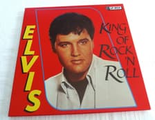 Tumnagel för auktion "ELVIS PRESLEY (3LP BOX) KING OF ROCK N ROLL (1987) SE BILDER OANVÄNT"