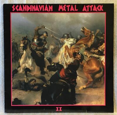 Tumnagel för auktion "Scandinavian Metal Attack OZ BATHORY BISCAYA MENTZER TRASH HIGHSCORE RCA NL70499"