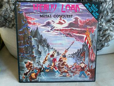 Tumnagel för auktion "Heavy Load, svensk hårdrock 1981, Metal Conquest, 12 " Maxi singel."