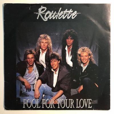 Tumnagel för auktion "7" Roulette - Fool for your love 89 Sweden Hard Rock"