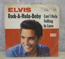 Tumnagel för auktion "ELVIS PRESLEY :: ROCK-A-HULA-BABY (7`) GER Press YEAR-Cover"