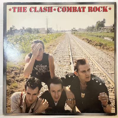 Tumnagel för auktion "THE CLASH combat rock LP -82 Hol CBS 85570 + POSTER"