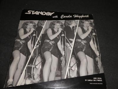 Tumnagel för auktion "Standby with Carola Häggkvist - S/T - SWE röd LP - 1983"