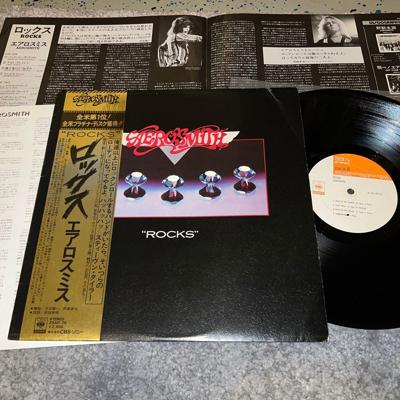 Tumnagel för auktion "AEROSMITH ROCKS JAPAN LP OBI LYRICS RARE "