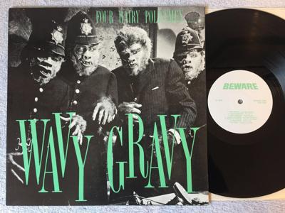 Tumnagel för auktion "V/A wavy gravy / four hairy policemen LP UK BEWARE 999 garage rock"