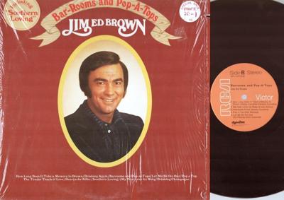 Tumnagel för auktion "JIM ED BROWN - BAR-ROOMS AND POP-A-TOPS"