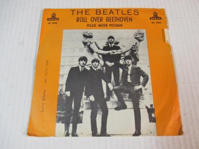 Tumnagel för auktion "The Beatles "Roll Over Beethoven/Please Mister Postman""