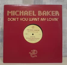 Tumnagel för auktion "MICHAEL BAKER :: DON`T YOU WAN`T MY LOVIN` (12") US Press"