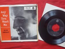 Tumnagel för auktion "ELVIS PRESLEY Anyway You Want Me. EP 1957 (first press, top open)."