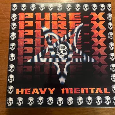 Tumnagel för auktion "PURE X - Heavy mental LP könsrock onkel kånkel"