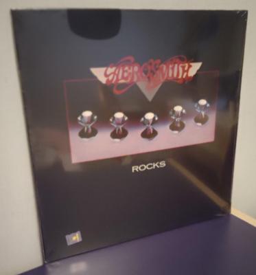 Tumnagel för auktion "Aerosmith "Rocks" - VINYL LP, helt NY, inplastad"