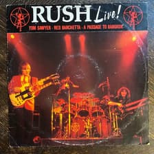 Tumnagel för auktion "RUSH - Live 1981 UK Press! 3 Track Maxi AOR. Prog-rock 12"