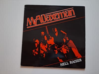 Tumnagel för auktion "Mad Axeman - Hell Raiser (1984, Mausoleum Records)"