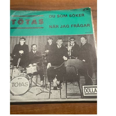 Tumnagel för auktion "Tötas - Du som söker - Vinyl Singel"