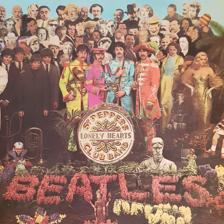 Tumnagel för auktion "Beatles, Beatles, Beatles! Sgt Pepper's Lonely Hearts Club Band."