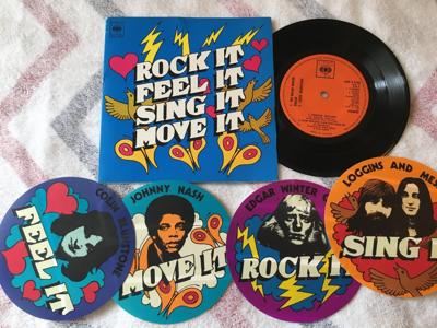 Tumnagel för auktion "V/A Rock It Feel It Sing It Move It 7"ep -72 WOW!!! Complete with sticker !!!!  "
