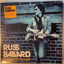 Tumnagel för auktion "RUSS BALLARD - IT´S GOOD TO BE HERE. VINYL LP EU -20. ROCK. INPLASTAD"