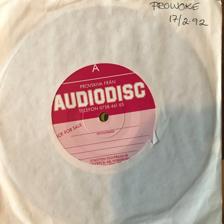 Tumnagel för auktion "PROWOKE Listen Up Girls/Drugs n Hookers 7" '92 Svensk Hårdrock Test Press"