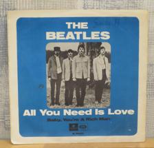 Tumnagel för auktion "BEATLES :: ALL YOU NEED IS LOVE     (7`) SWE Press"