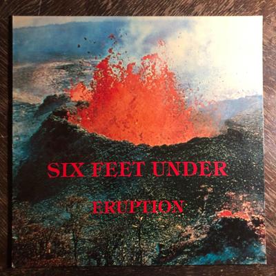 Tumnagel för auktion "SIX FEET UNDER - Eruption 1984. RARE ALT COVER! KEEN HUE. BALTIMORE SVENSK METAL"