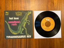 Tumnagel för auktion "Tyrannosaurus Rex = T. Rex : Hot Love / Woodland Rock - Italy"