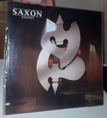 Tumnagel för auktion "Original SAXON Destiny 1988. Enigma Records. Buy up to 8 LP = pay shipping for 1"