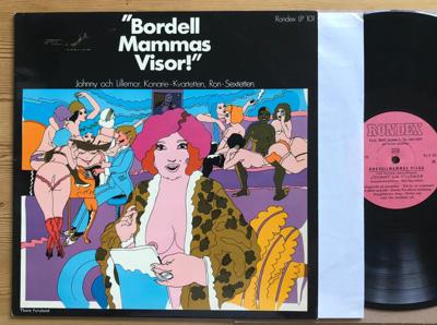 Tumnagel för auktion "Johnny Bode och Lillemor - Bordell Mammas Visor / Rondex LP 101 / 1969"