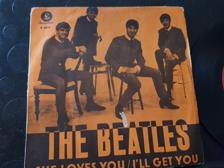 Tumnagel för auktion "the Beatles singel She loves you svensk press "