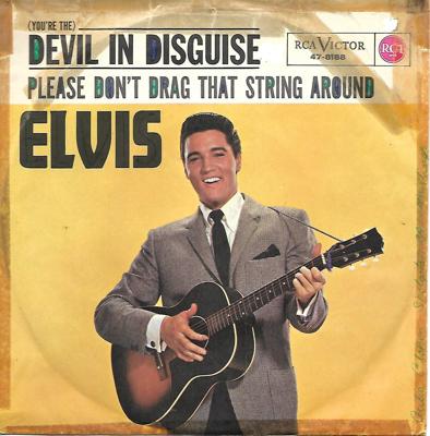 Tumnagel för auktion "Elvis Presley-Devil in disguise / Please don´t drag that string around 1963  VG"
