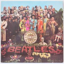 Tumnagel för auktion "The Beatles - Sgt. Pepper's Lonely Hearts Club Band Första Pressen Stereo LP"