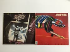 Tumnagel för auktion "April Wine, 2 Vinyler, Power play & Animal Grace 80-tals rock"