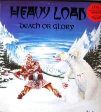 Tumnagel för auktion "HEAVY LOAD, DEATH OR GLORY, vinyl LP  i orginalskick"