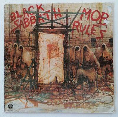 Tumnagel för auktion "Black Sabbath - The mob rules från 1981. LP vinyl."