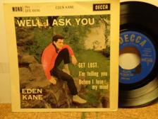 Tumnagel för auktion "EDEN  KANE: WELL I ASK YOU. DECCA DFE 6696. UK-PRESS."