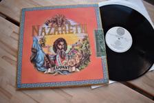 Tumnagel för auktion "Nazareth Rampant Vertigo LP heavy metal rock"