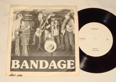 Tumnagel för auktion "BANDAGE - Republik *MEGA RARE* SWE-1978 EP TOP 100 DIY"