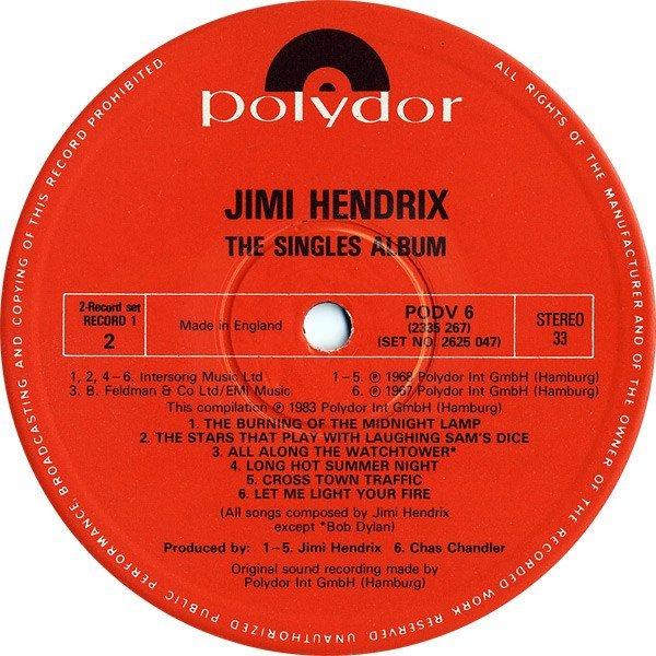 JIMI HENDRIX THE SINGLES ALBUM PODV 6 POLYDOR - Vinylkoll