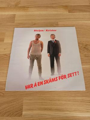 Tumnagel för auktion "Stefan & Krister - Var å en skäms för sett! lp vinyl"